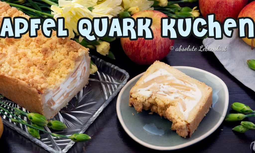 Apfel Quark Kuchen Rezept - Apfelkuchen mit Streusel backen