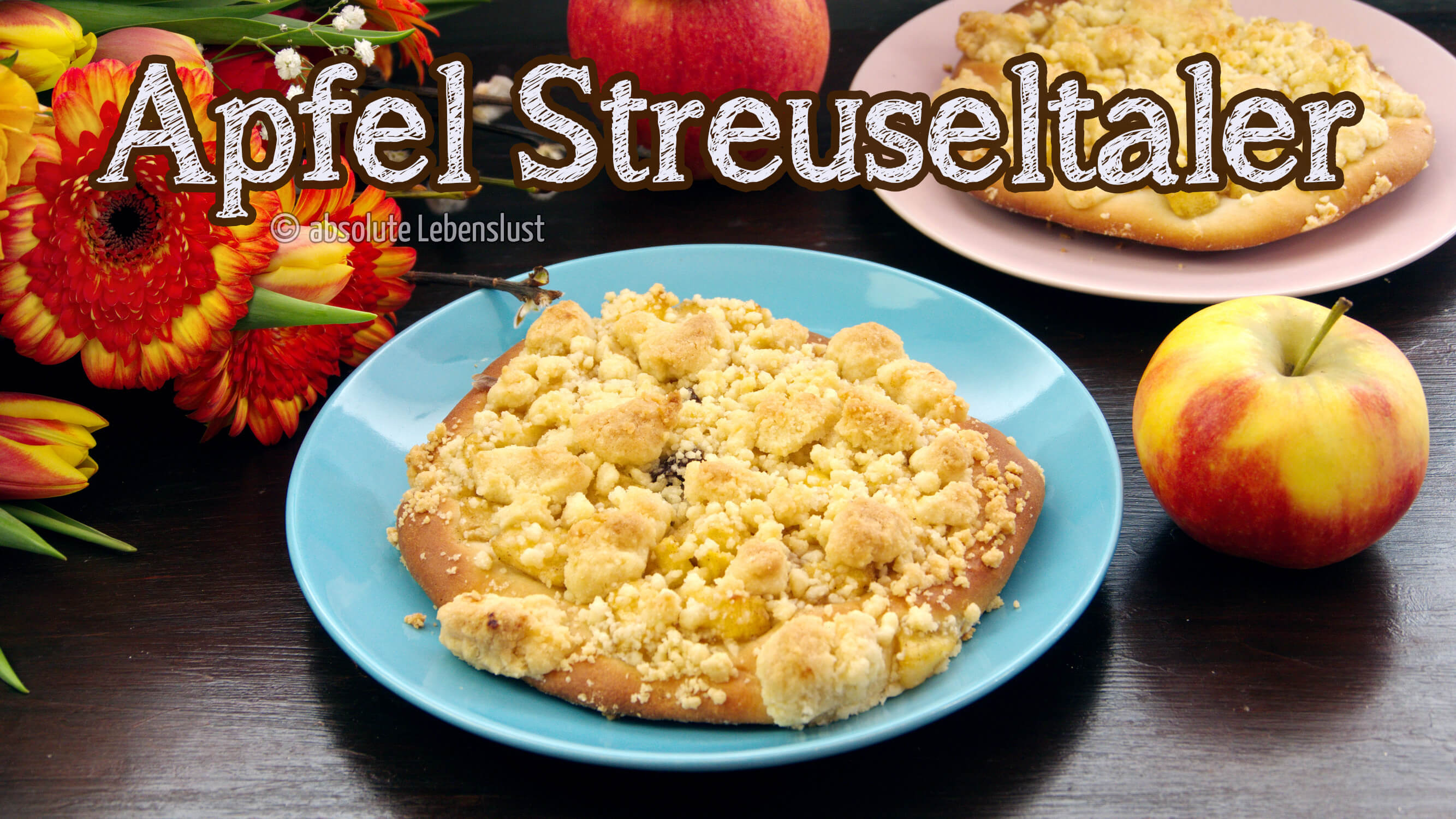 Apfel Streuseltaler backen | Streuseltaler Rezept mit Hefeteig