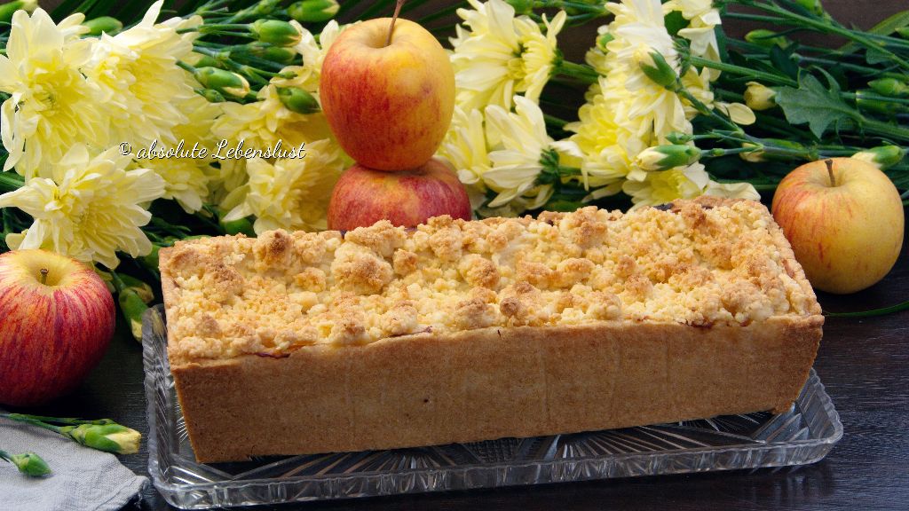 Apfel Quark Kuchen Rezept - Apfelkuchen mit Streusel ...