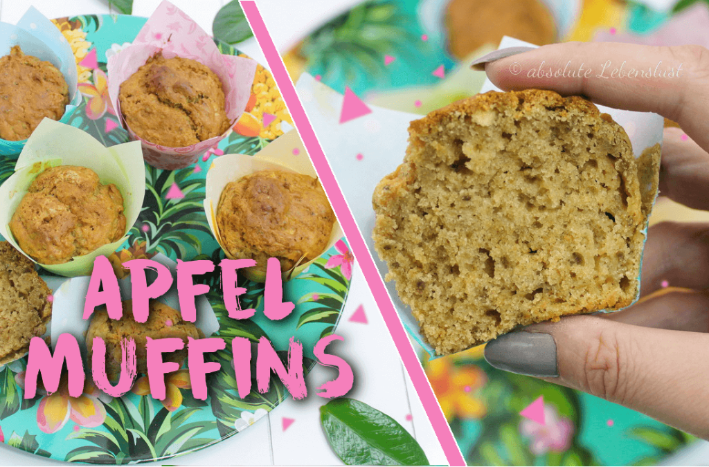 Gesunde Apfel Muffins ohne Zucker | Vegan Backen ohne Ei, Milch und Butter :)