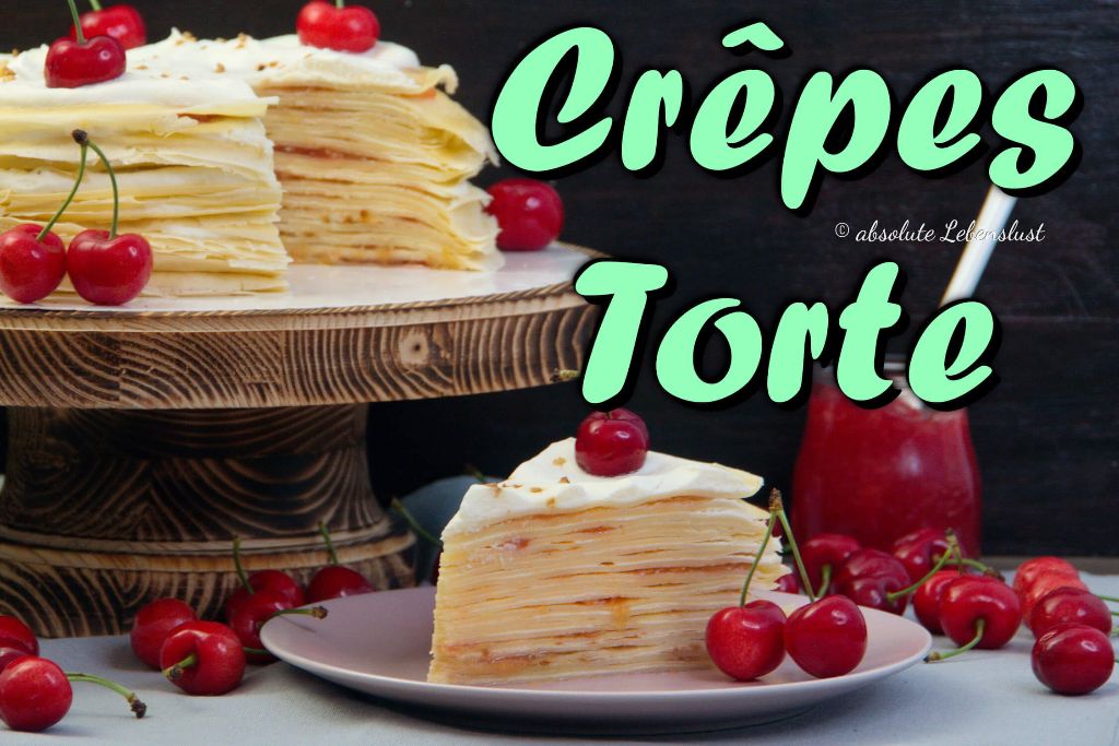 Crêpes Torte backen - Mille Crepe Kuchen Rezept