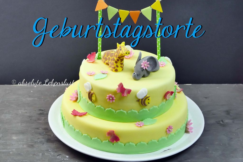 Safari / Zoo Geburtstagstorte für Kinder backen | Kindergeburtstag Motivtorte