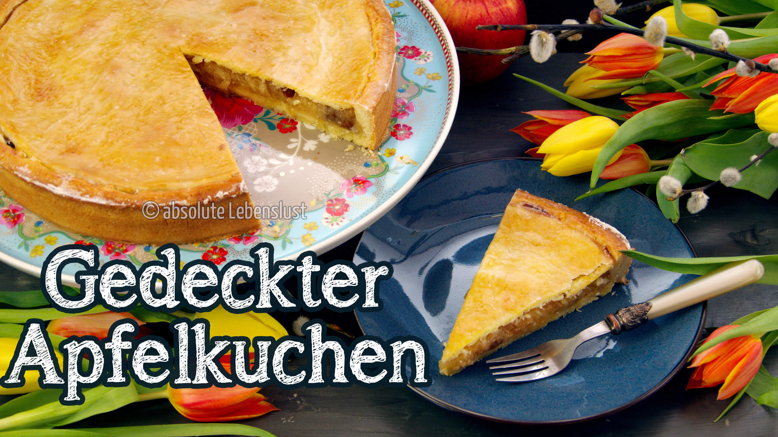 Gedeckter Apfelkuchen Rezept | Klassische Kuchen einfach selber backen
