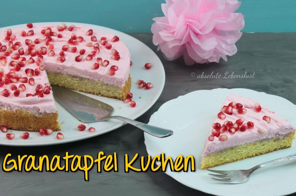 Vanillekuchen mit Granatapfel Rezept | fruchtiger Vanillekuchen