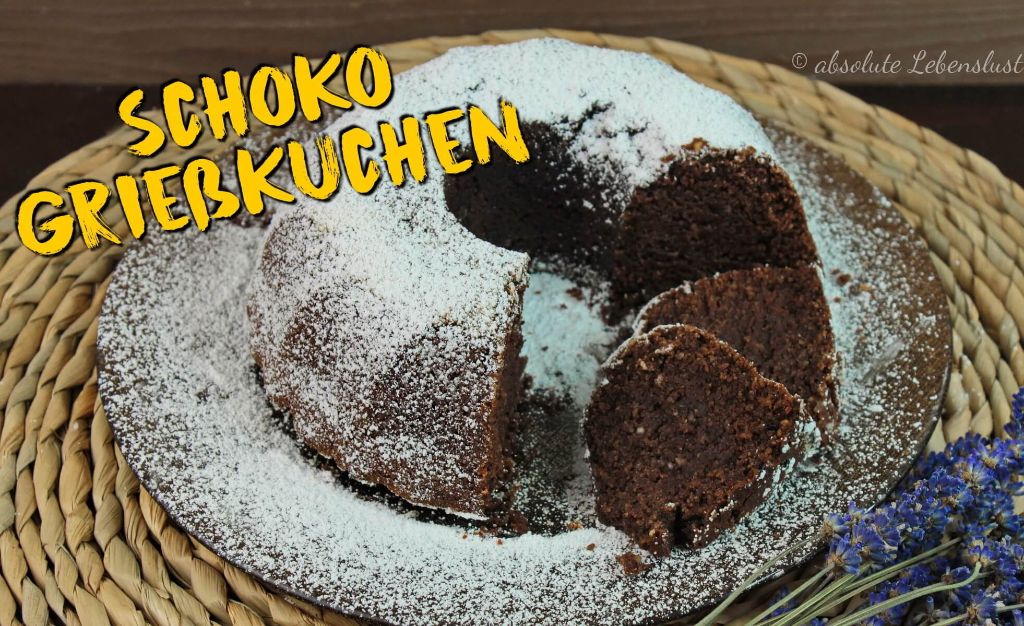 Schoko Grießkuchen ohne Eier backen | vegane Kuchenrezepte schnell & einfach