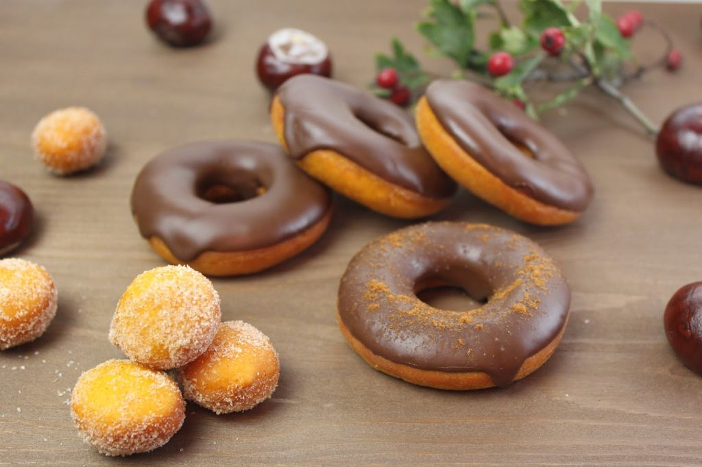 Kürbis Donuts Rezept - Pumpkin Doughnuts - Kürbisrezepte