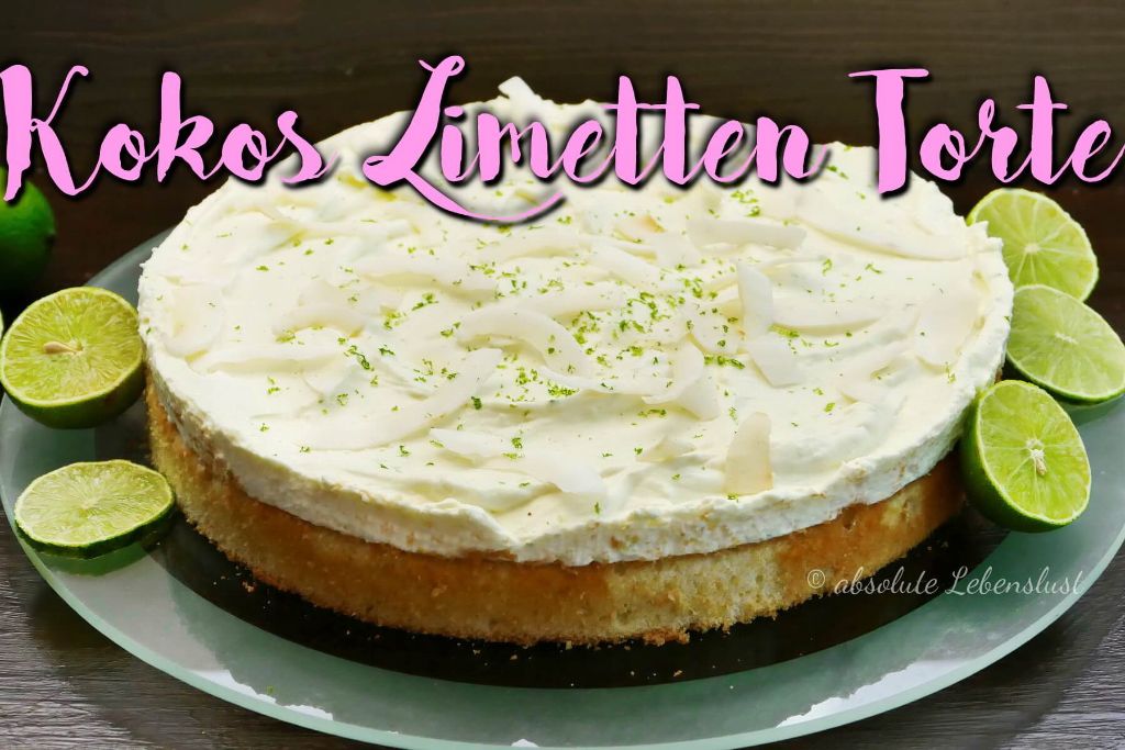 Kokos Limetten Torte backen | frischen Kuchen einfach & schnell