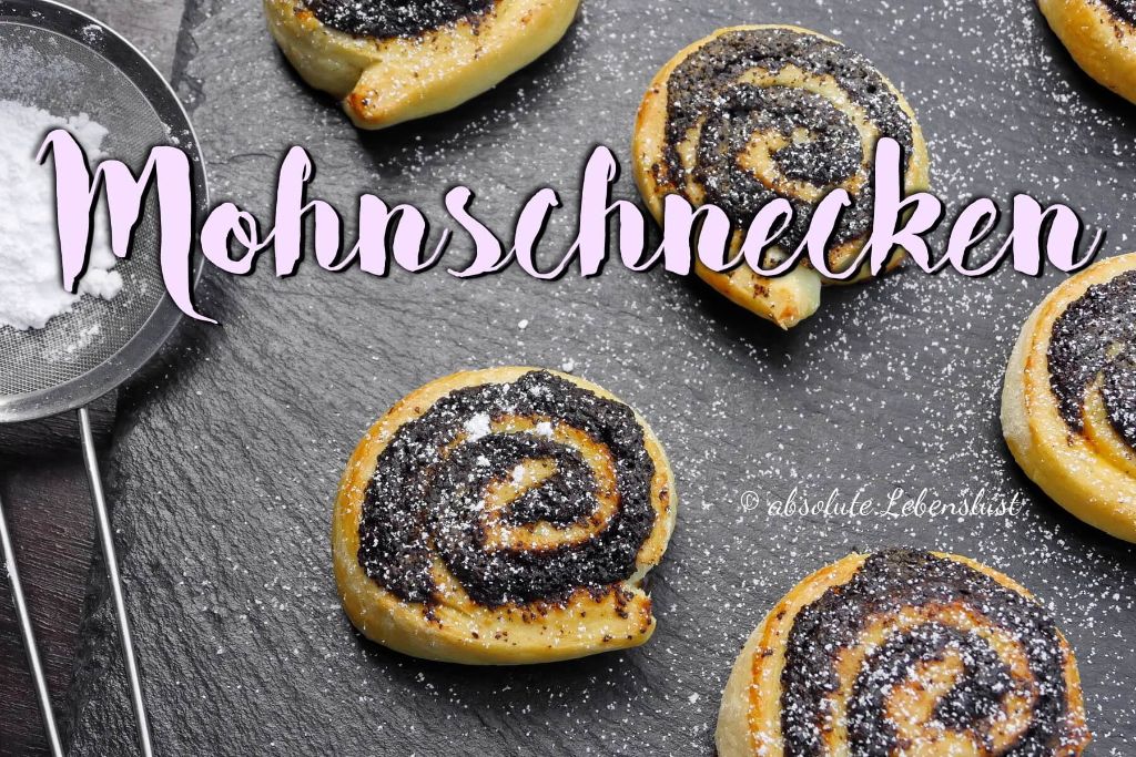 Mohnschnecken backen | saftige Hefeschnecken mit Mohnfüllung