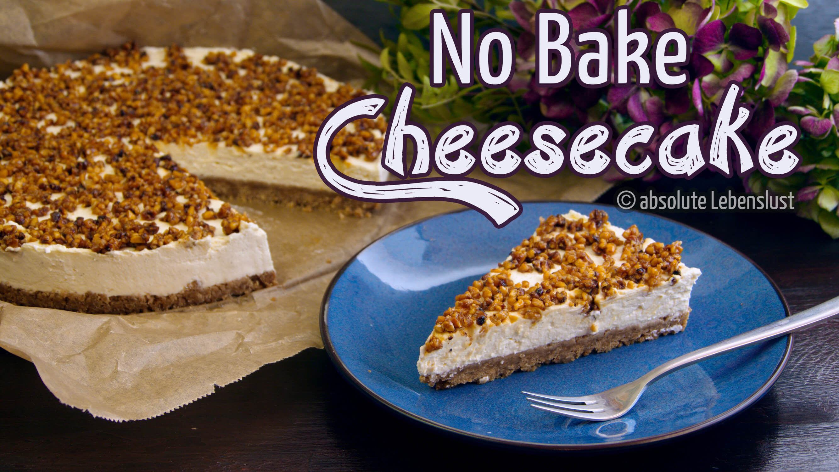 No Bake Cheesecake mit Karamell Nüssen | Käsekuchen ohne Backen