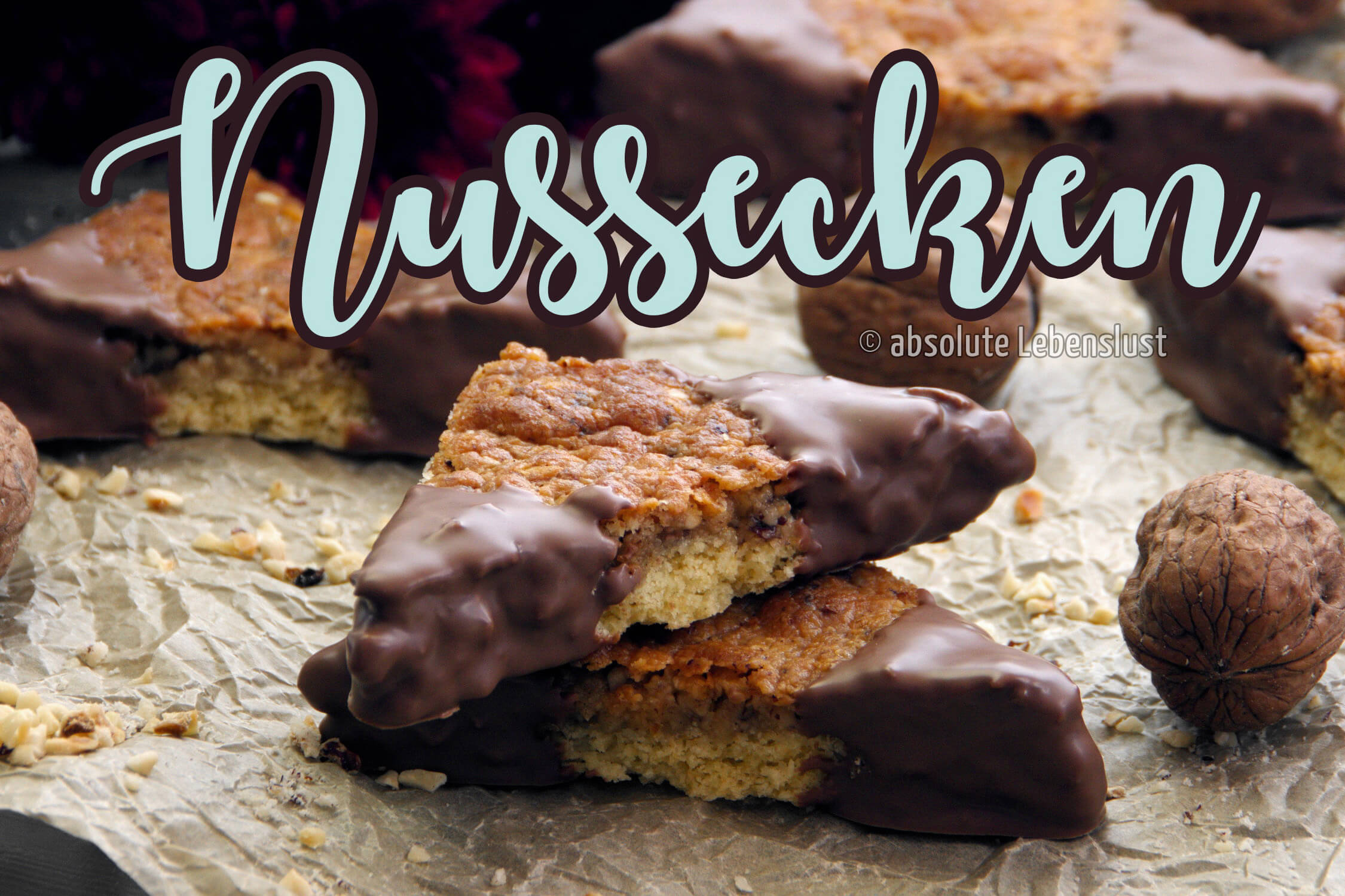 Nussecken Rezept | saftige Nussecken selber backen