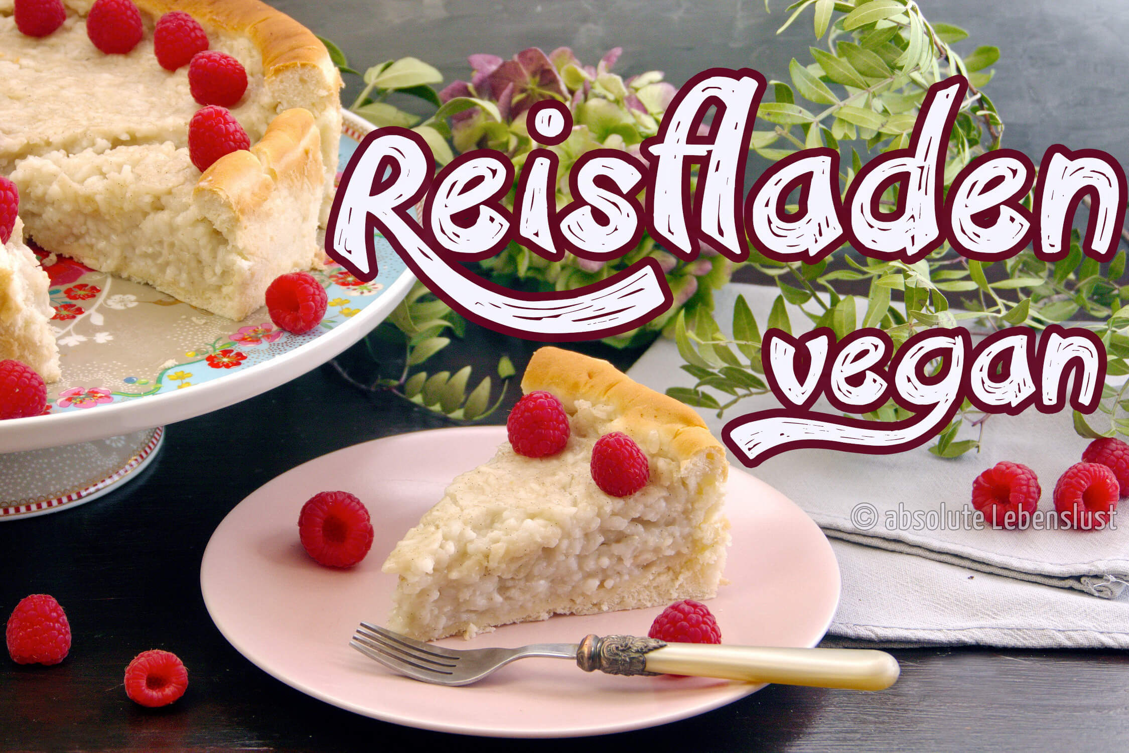 Reisfladen Rezept [vegan] - Milchreistorte backen - Vegan Backen