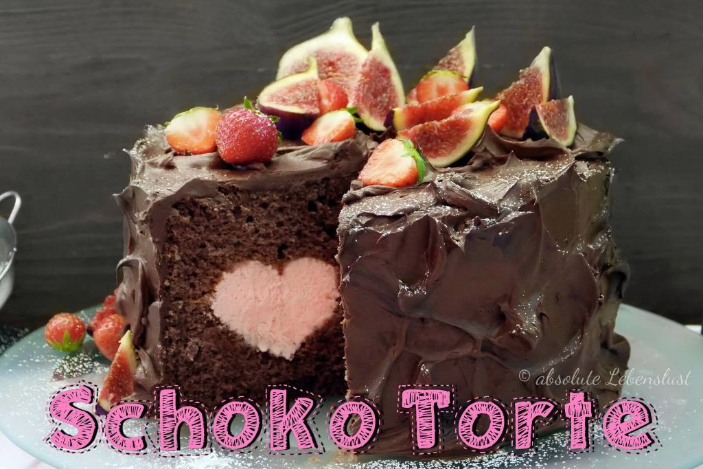 Schokotorte backen | Herztorte ohne Fondant dekorieren