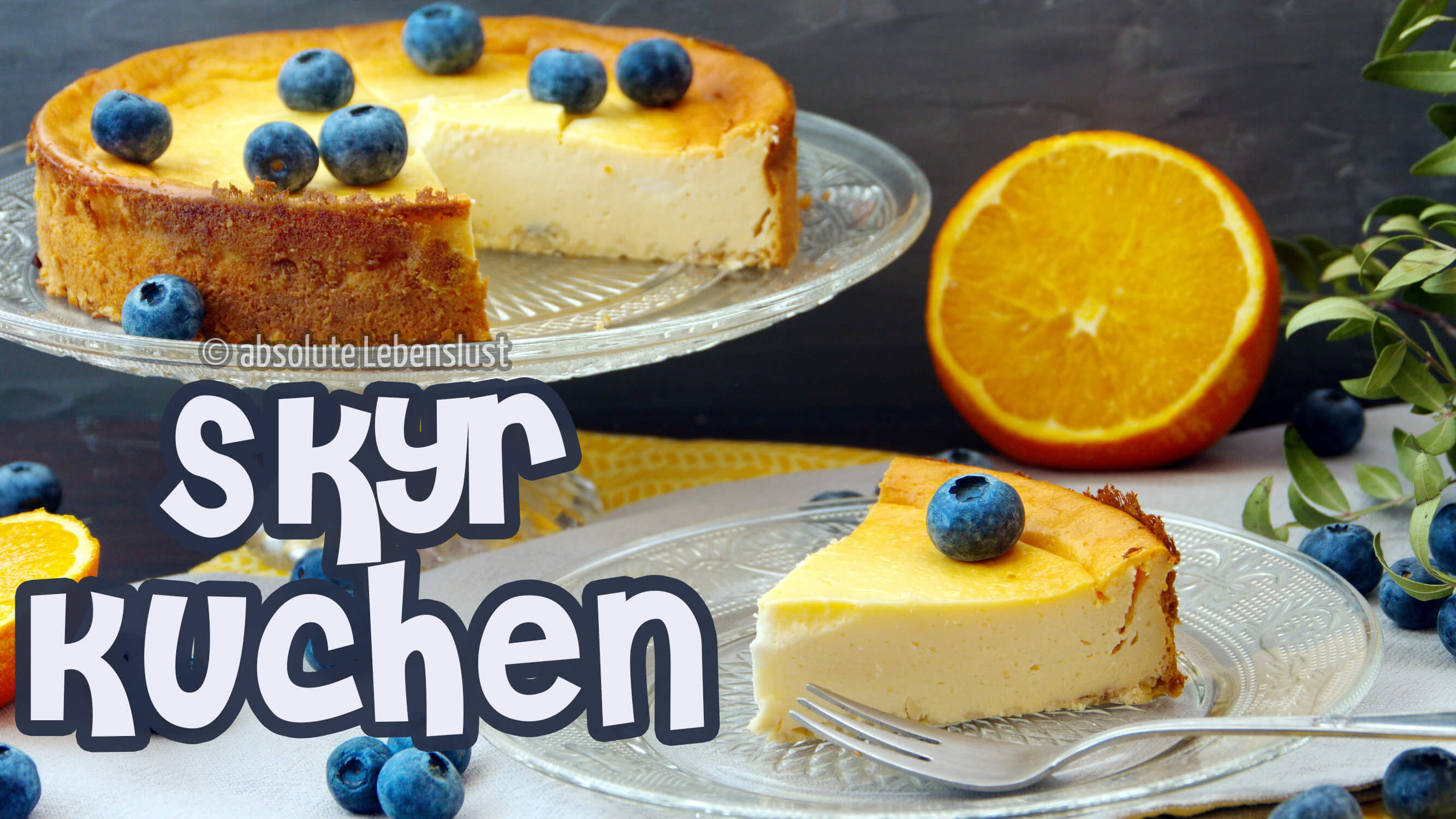 Skyr Kuchen backen | Käsekuchen Rezept mit Müsli Boden