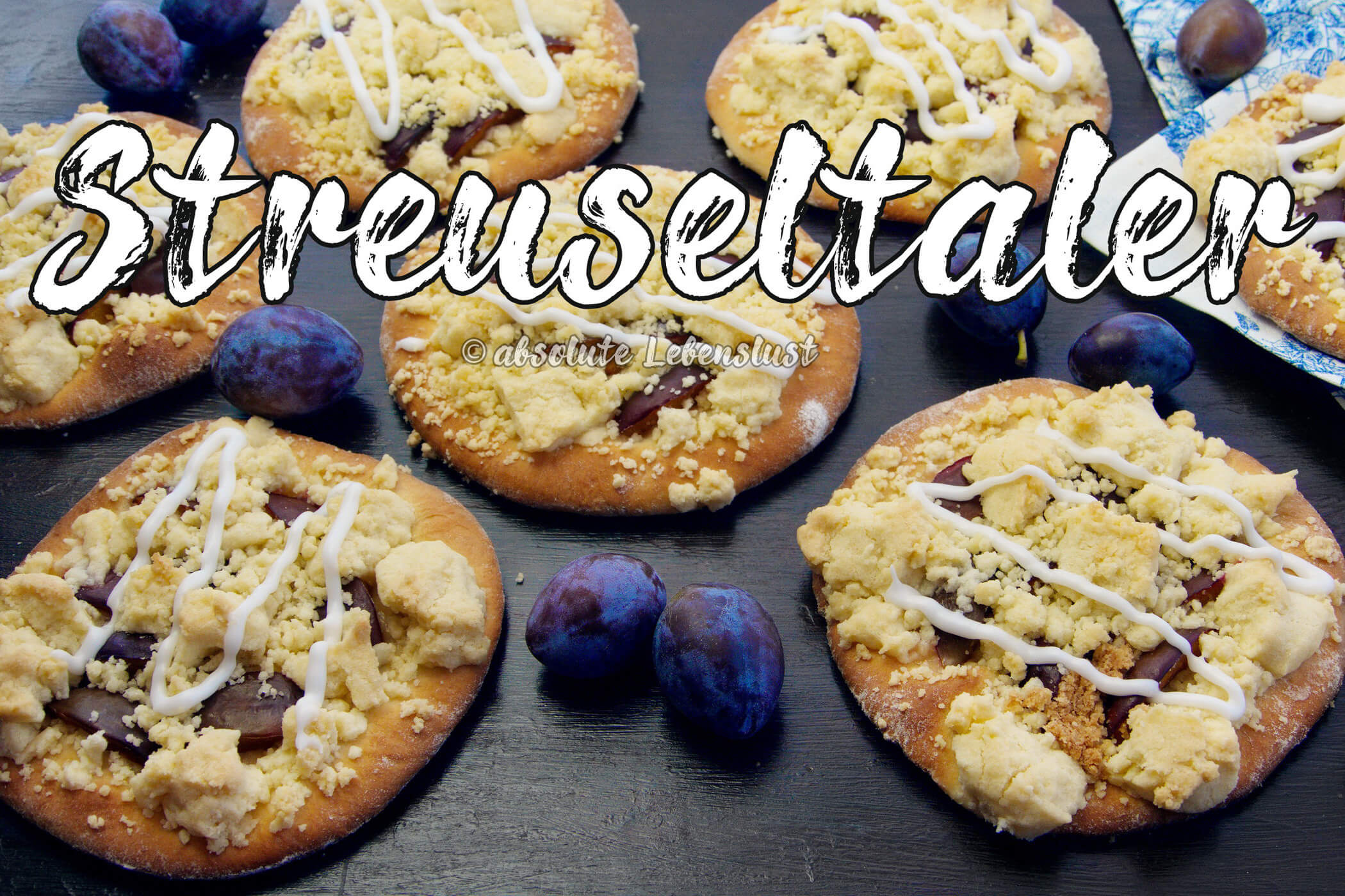 Streuseltaler Rezept | Streuseltaler mit Zwetschgen, Johannisbeeren o.Ä. backen