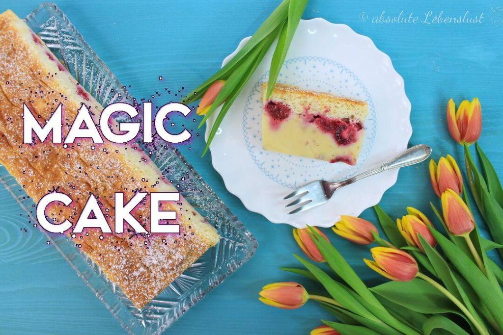 Himbeerkuchen mit 3 Schichten - Magic Cake / Zauberkuchen backen