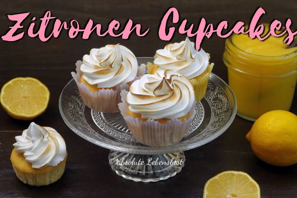 Zitronen Joghurt Cupcakes mit Baiser Topping | Cupcakes backen & dekorieren